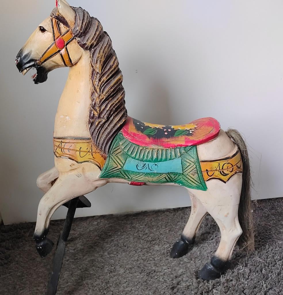 Oud houten paard, decoratief, Antiek en Kunst, Ophalen