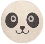 Panda Vloerkleed Zwart Wit - 120 cm, Rond, Ophalen of Verzenden, Zo goed als nieuw, Kinderkamer