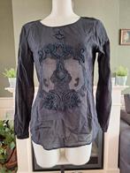 Culture see through zwarte top shirt M 38 40, Maat 38/40 (M), Verzenden, Zwart, Zo goed als nieuw