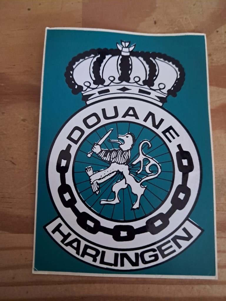 Douane Harlingen Sticker - Vintage Collectie, Verzamelen, Ophalen of Verzenden, Gebruikt, Overige typen