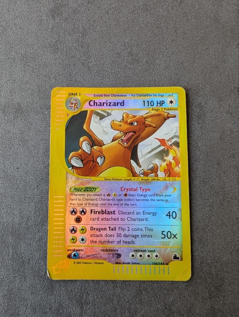 Skyridge Charizard 146/144 Reverse Holo Pokémon Kaart, Hobby en Vrije tijd, Verzamelkaartspellen | Pokémon, Ophalen, Gebruikt