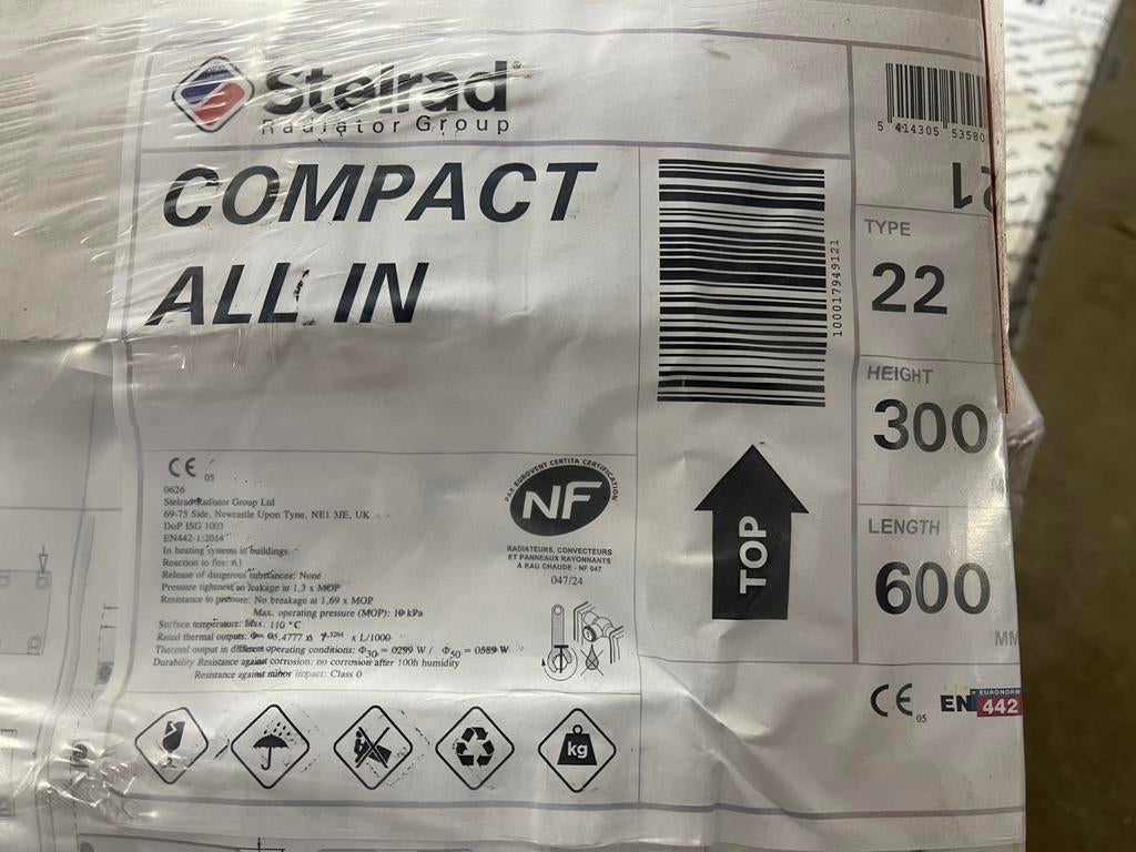 partij Stelrad radiatoren 30 x 60 t22 nieuw p/st € 25, Radiator, Nieuw, Minder dan 60 cm, Ophalen of Verzenden