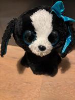 Schattige Zwart-Witte Pluche Hond met Grote Ogen, Ophalen of Verzenden, Zo goed als nieuw, Hond