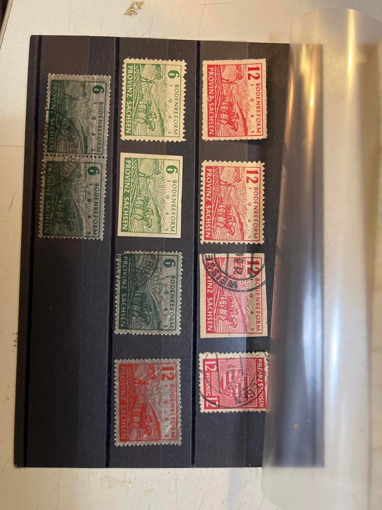 Duitse postzegels Provincie Saksen Bodenreform 1945, Ophalen of Verzenden, Overige periodes, Gestempeld