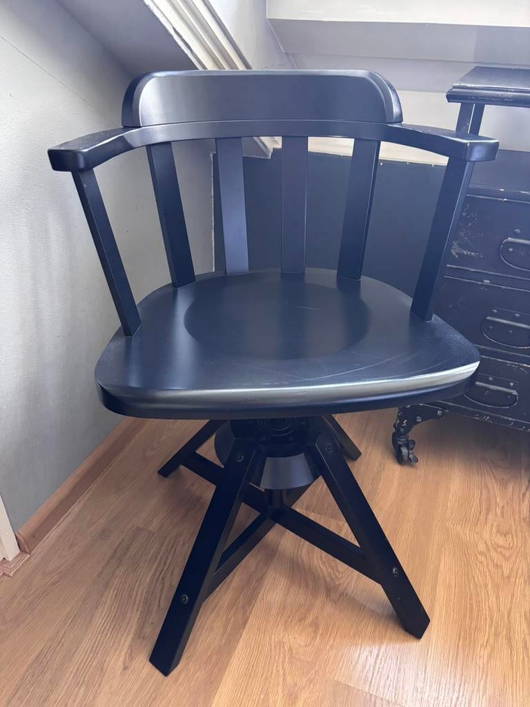 Ikea feodor draaibaar zwart, Ophalen, Gebruikt, Zwart, Bureaustoel