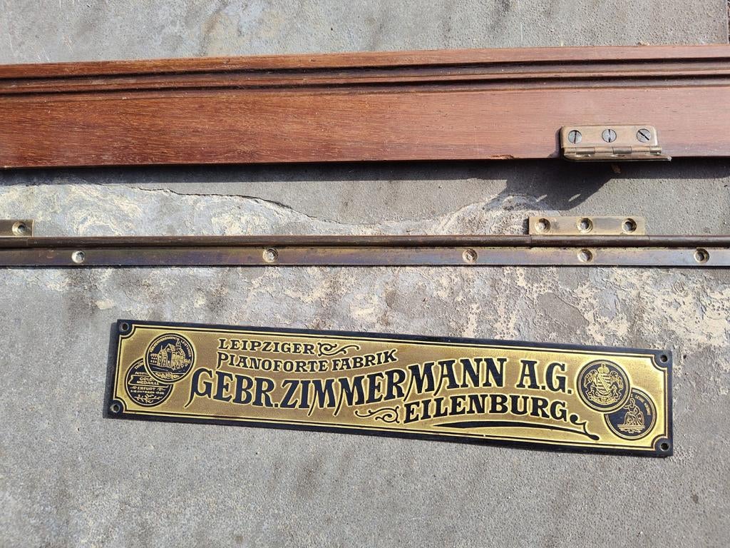 Origineel messing pianoscharnier Gebr. Zimmermann A.G., Ophalen of Verzenden, Gebruikt, Overige kleuren, Overige typen