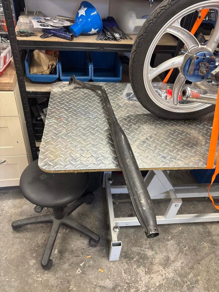 Tomos dikke bocht 28 mm uitlaat zonder inwendige demper, Ophalen of Verzenden, Gebruikt, Uitlaat