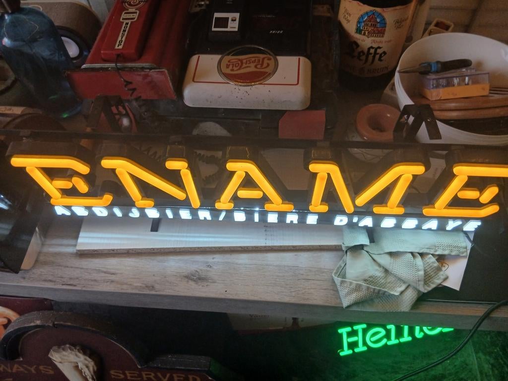 Ename bier lichtreclame, Verzamelen, Ophalen, Zo goed als nieuw, Overige typen, Overige merken