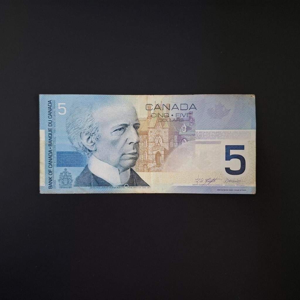 5 dollar Canada #017, Postzegels en Munten, Bankbiljetten | Amerika, Verzenden, Noord-Amerika, Los biljet