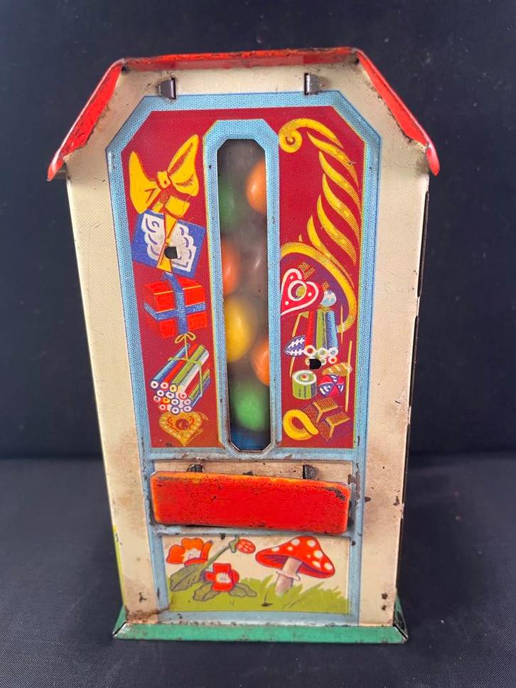 Spaarpot van blik, Verzamelen, Spaarpotten, Gebruikt, Overige thema's, Metaal of Blik, Ophalen of Verzenden