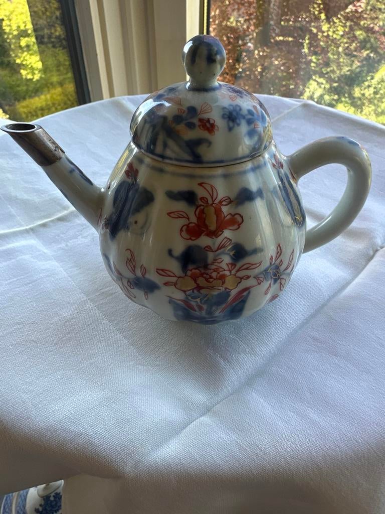 Antieke Japanse theepot, Imari stijl, handgeschilderd, Ophalen of Verzenden