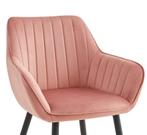 Roze suède kuip stoel fauteuil., Gebruikt, Overige kleuren, Ophalen of Verzenden, Eén