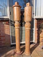 Twee houten pilaren, Antiek en Kunst, Ophalen of Verzenden