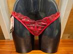Sexy lage kanten string "Ossia" XXL/ 44, Ophalen of Verzenden, Rood, String