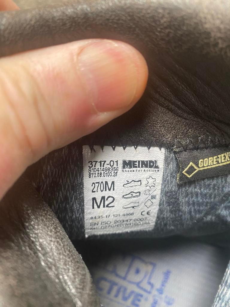 Wandelschoenen Meindl 270m of 42 maat, Zwart, Ophalen of Verzenden, Gedragen, Wandelschoenen of Bergschoenen