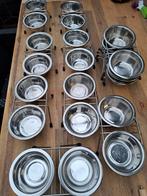 Voer bakjes  rvs, Meerdere dieren, Parkiet