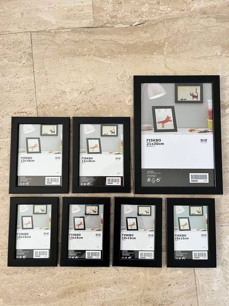 IKEA Fiskbo fotolijsten in diverse maten, Ophalen of Verzenden, Zo goed als nieuw, Kunststof, Minder dan 50 cm