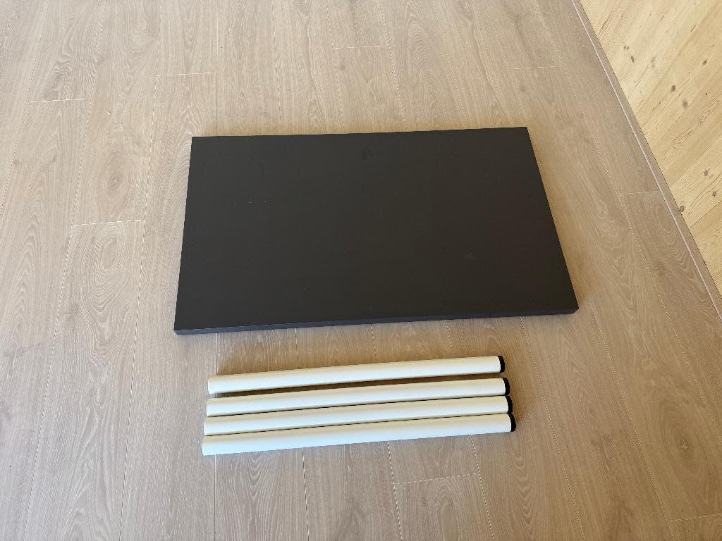 Ikea Tafel Linnmon Adils (donkergrijs, wit), Huis en Inrichting, Ophalen, Gebruikt, 100 tot 150 cm, 50 tot 100 cm