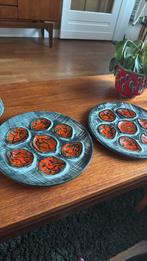 Set van 2 Oesterborden in goede staat, Gebruikt, Porselein of Keramiek, Schaal, Rond