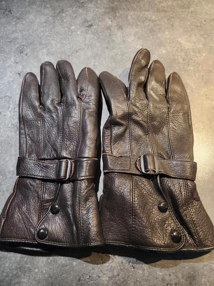Leren handschoenen met bontvoering, Kleding | Heren, Schoenen, Zo goed als nieuw, Zwart, Ophalen of Verzenden