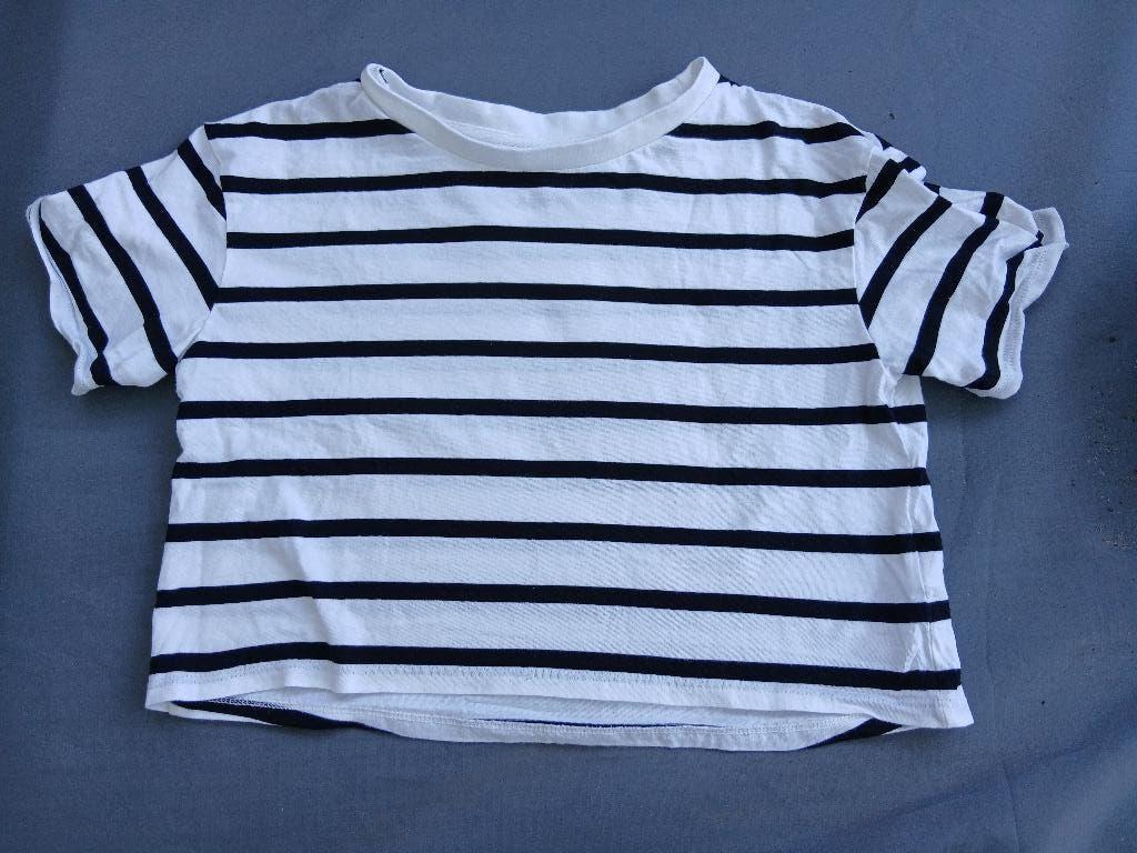 Wit zwart gestreepte croptop maat 152, Kinderen en Baby's, Kinderkleding | Maat 152, Gebruikt, C&A., Meisje, Ophalen of Verzenden