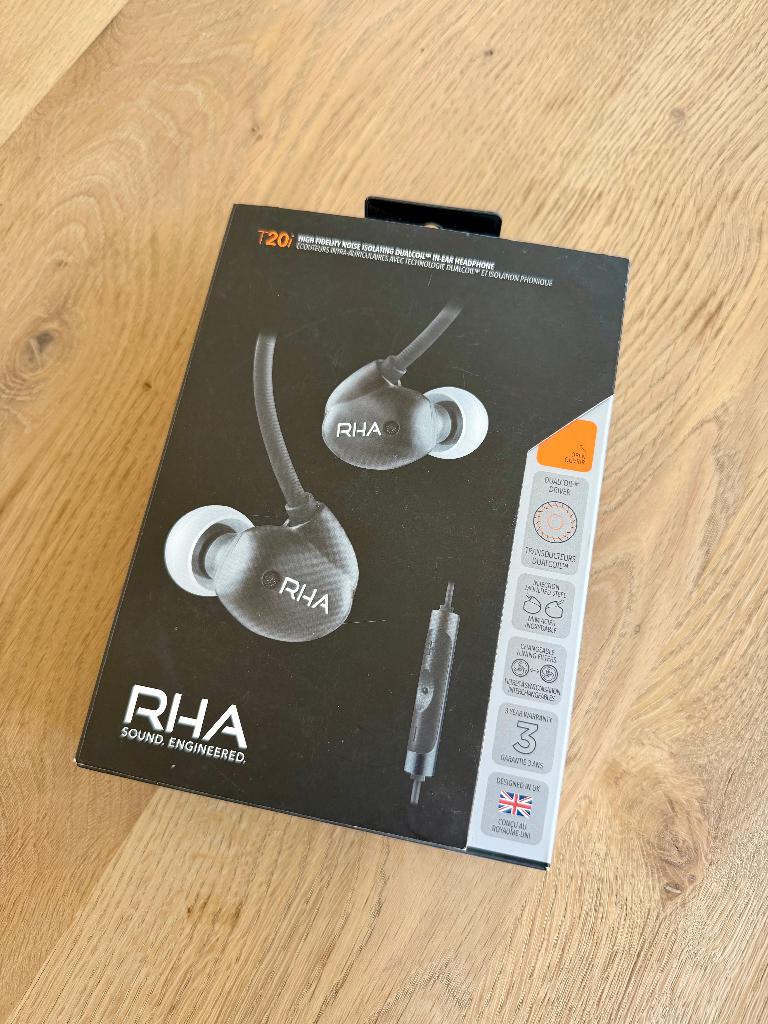 RHA T20i In-Ear Koptelefoon - High-End Geluid - in Doos, Ophalen, Gebruikt, Zwart, In gehoorgang (in-ear)