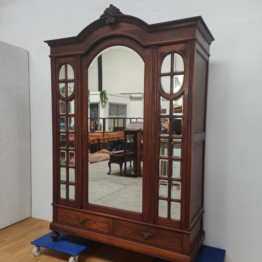 Antieke kledingkast garderobekast kleerkast demontabel 710, Met deur(en), Valkenswaard, Gebruikt, 100 tot 150 cm