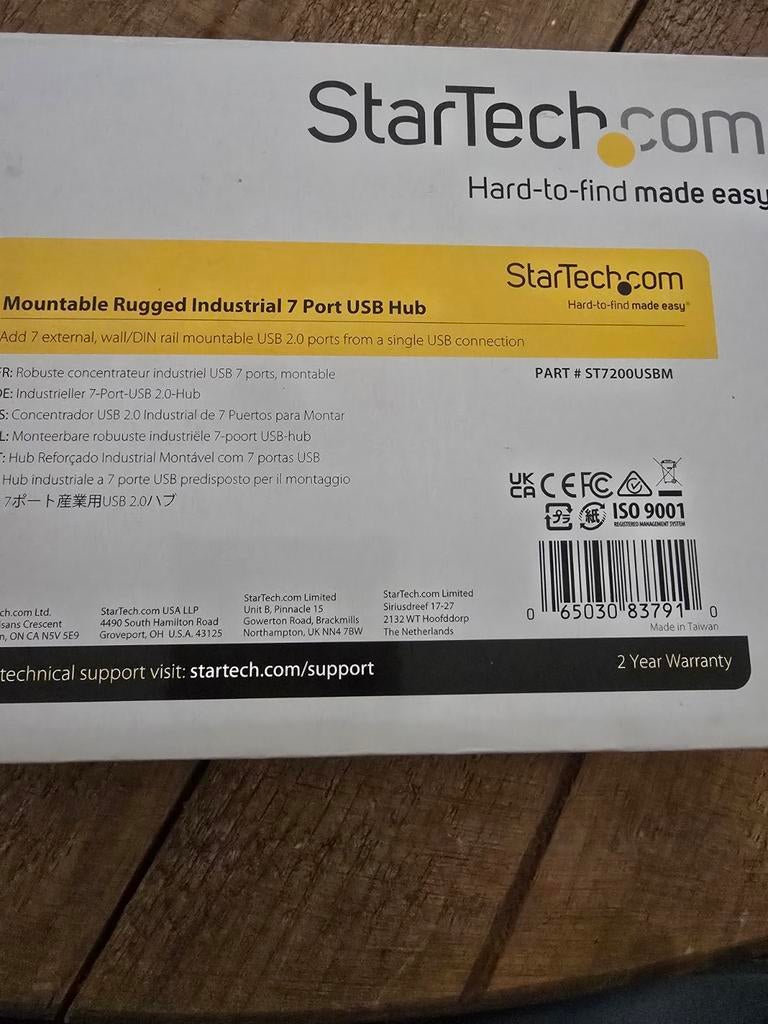 StarTech Industriële 7-poorts USB 2.0 Hub, Ophalen of Verzenden, Nieuw