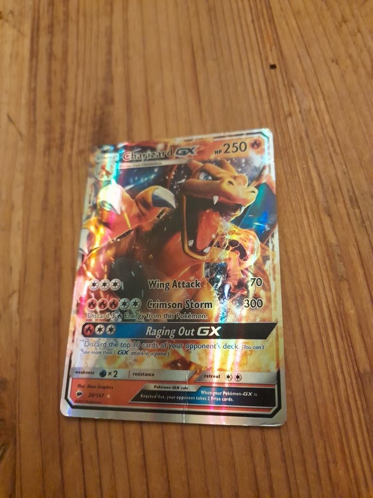 Pokémon Kaart Charizard GX (20/147) - Zo goed als nieuw, Ophalen of Verzenden, Zo goed als nieuw, Losse kaart, Foil