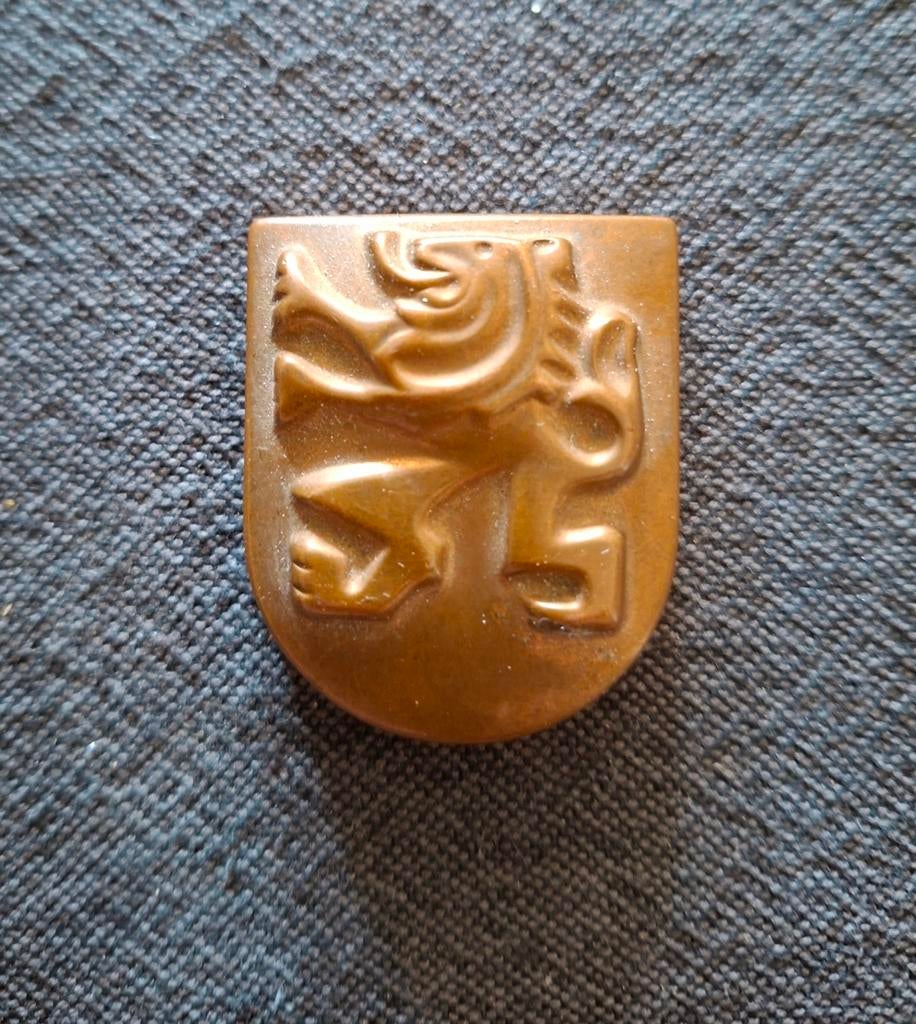 Oud Nedelands embleem, plm 100 gr, Verzamelen, Ophalen of Verzenden, Landmacht, Nederland, Embleem of Badge