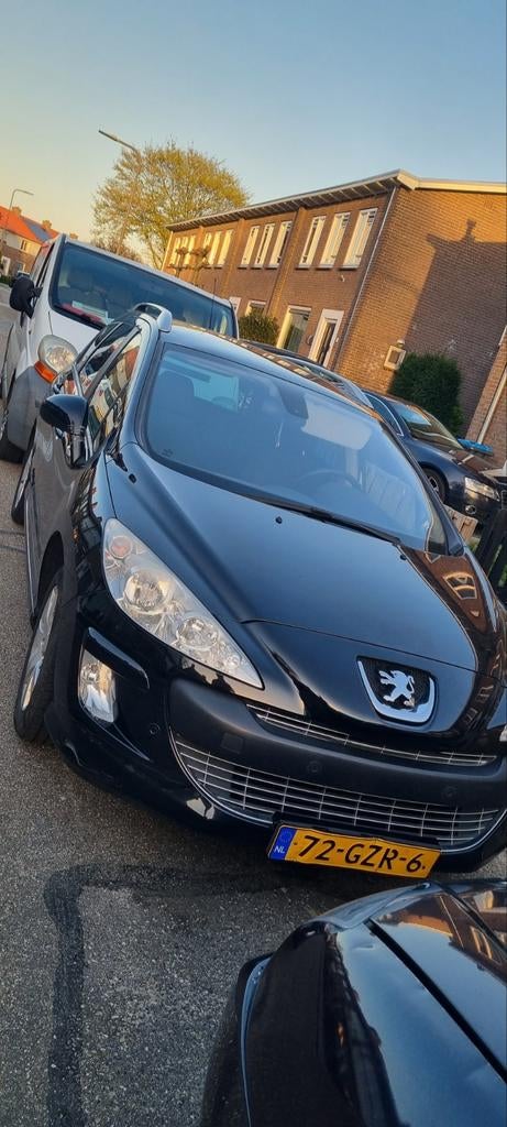 Peugeot 308 1.6 THP 110KW SW 7P 2008 Zwart, Auto's, 4 cilinders, Zwart, Origineel Nederlands, Handgeschakeld