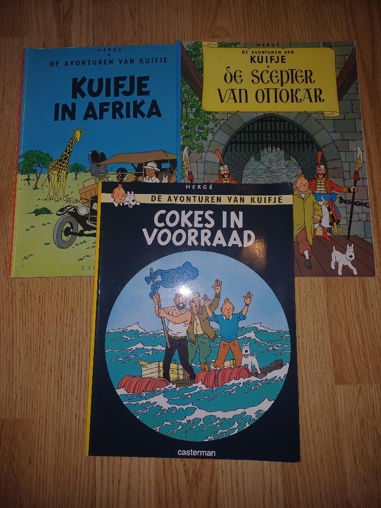 Kuifje, 3x, Boeken, Meerdere stripboeken, Ophalen of Verzenden, Zo goed als nieuw, Hergé