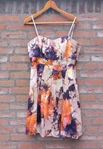Retro gebloemd cocktail jurkje Steps Maat XL / 42, Beige, Maat 42/44 (L), Ophalen of Verzenden, Zo goed als nieuw
