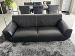 Designbank Pode Script ,in zwart leer, Ophalen, Gebruikt, 150 tot 200 cm, Tweepersoons