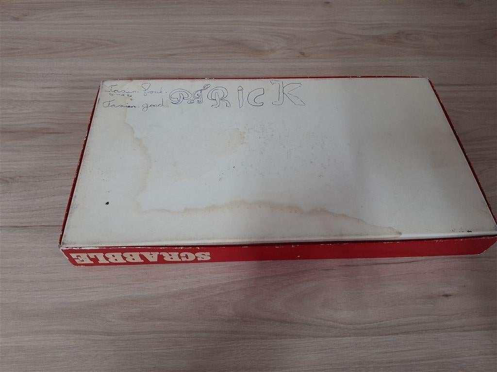 scrabble mindere doos houten letters [s1245], Verzenden, Zo goed als nieuw