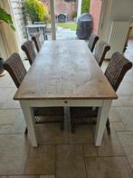 Eettafel en 6 eetstoelen, beide van Rivèra Maison, Ophalen, Gebruikt, 4 tot 6 stoelen