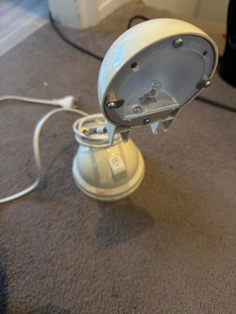 Compacte Bureaulamp - Wit/Crème, Ophalen of Verzenden, Gebruikt, Kunststof, Minder dan 50 cm