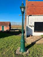 TE KOOP ZWARE GIETIJZEREN ANTIEKE LANTAARN VAN 1883, Tuin en Terras, Buitenverlichting, Ophalen, Gebruikt, Overige typen, Netvoeding