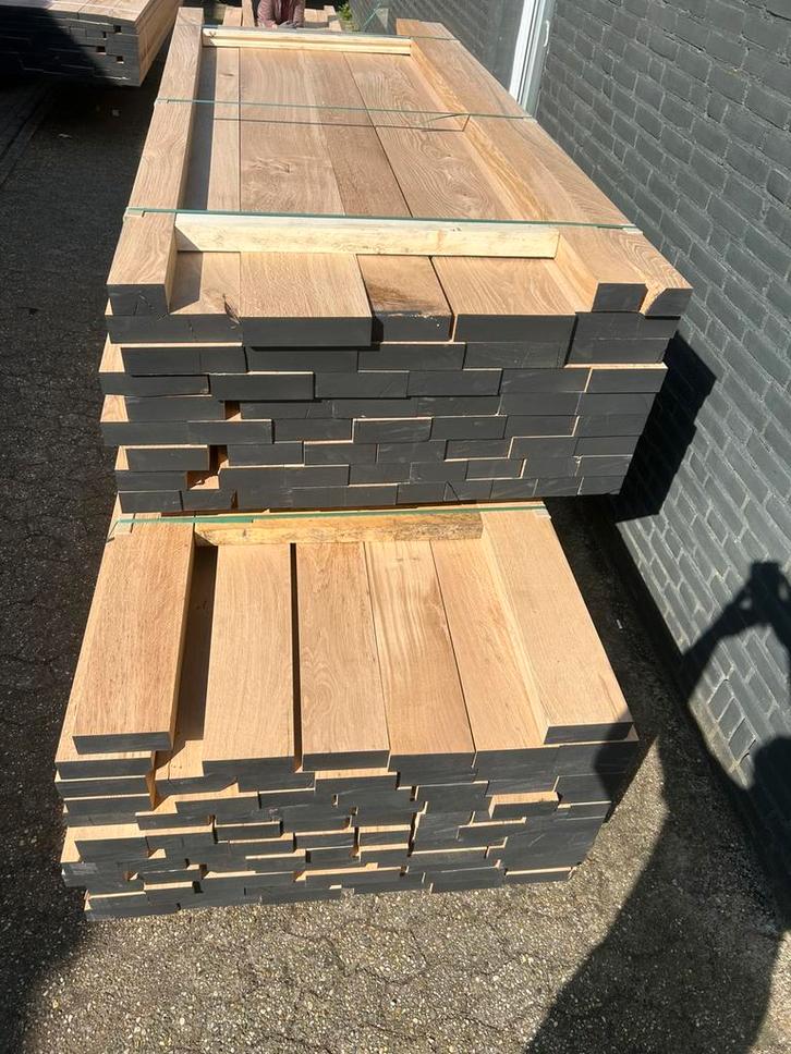 Eiken geschaafd 55 mm dikte. 2450 en 3350 mm lengte, Doe-het-zelf en Verbouw, Hout en Planken, Nieuw, Plank, Eiken, 300 cm of meer