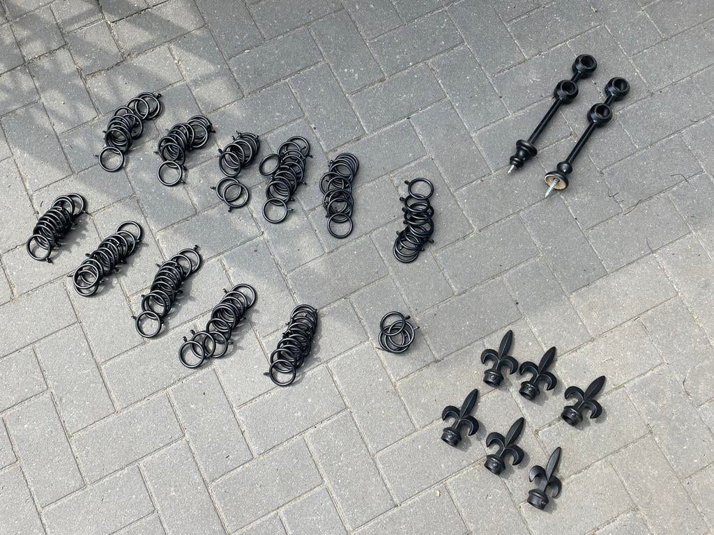 Gordijnringen, wandsteunen en decoratieve elementen, Minder dan 50 cm, Gebruikt, Zwart, Ophalen of Verzenden