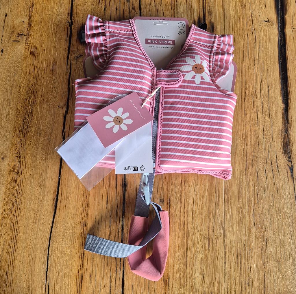 Zwemvest | 1-2 jaar | 11-15 kg | Roze | Bloem, Kinderen en Baby's, Kinderkleding | Kinder-zwemkleding, One size, Nieuw, Zwem-accessoire