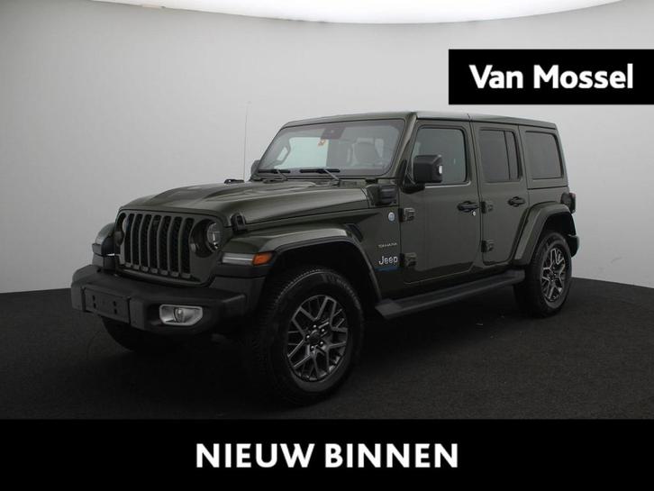 Jeep Wrangler Unlimited 4xe 380 Sahara | Cognac Lederen Stoe, Auto's, Jeep, Bedrijf, Te koop, Wrangler, 4x4, ABS, Achteruitrijcamera