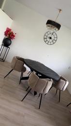 Moderne eettafel met 4 stoelen, 100 tot 150 cm, Ophalen of Verzenden, Zo goed als nieuw, 150 tot 200 cm