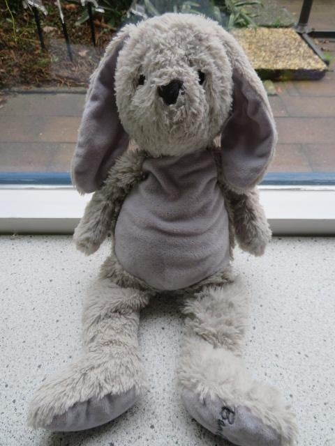 Konijn merk Bambino van Kruidvat meet ca 42 cm grijs, Ophalen of Verzenden, Zo goed als nieuw, Konijn