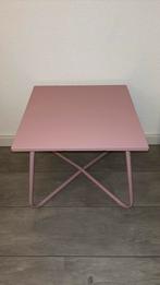 Oudroze metalen bijzettafel/nachtkastje 40x40 cm, Huis en Inrichting, Tafels | Bijzettafels, Ophalen, Minder dan 45 cm, Minder dan 55 cm