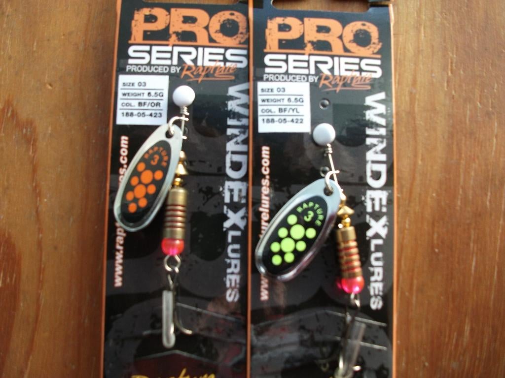 2 stuks Rapture Pro Serie Windex kunstaas blinkers, Ophalen of Verzenden, Nieuw, Kunstaas