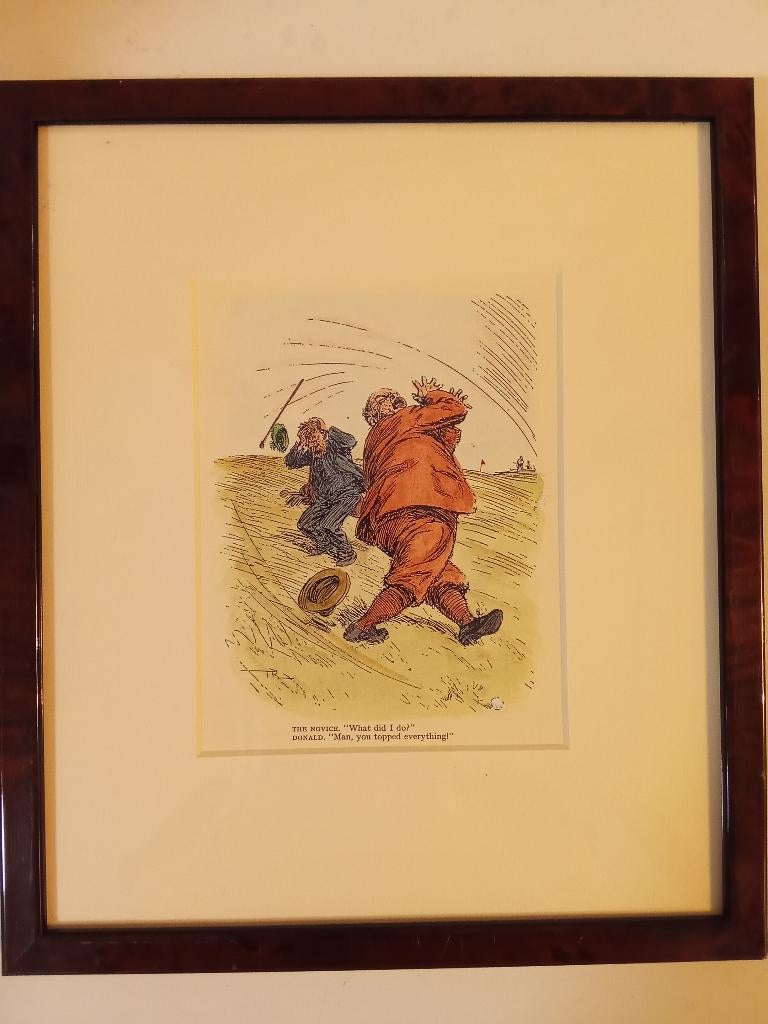 Antieke handgekleurde Punch-prent – Donald – Engelse humor, Antiek en Kunst, Ophalen of Verzenden