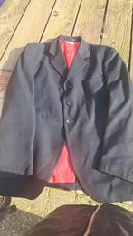 Zwart wedstrijdjasje maat 52 met rode voering, Ophalen of Verzenden