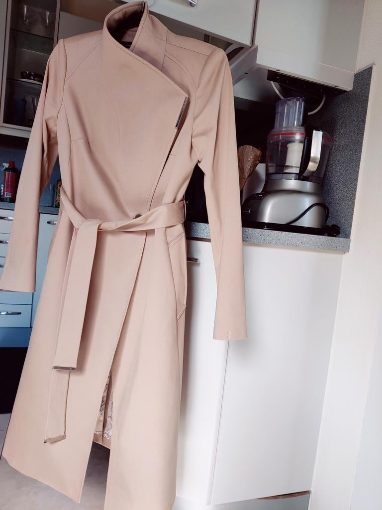Ted Baker Trenchcoat maat 36 als nieuw €419, Beige, Ophalen of Verzenden, Zo goed als nieuw, Maat 36 (S)