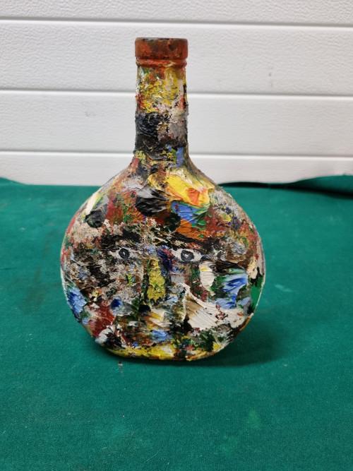 Fles beschilderd vintage, Ophalen of Verzenden, 'T Olde Gre-j, Info@toldegrej.nl, Endepoelstraat 20f Didam